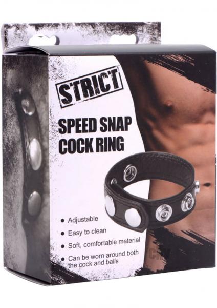 Strict Speed Snap Cock Ring Black | SexToy.com
