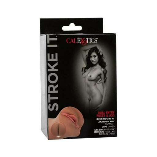 Stroke It Dual Entry Pussy & Ass - Brown - SexToy.com