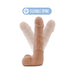 Au Naturel Suave Latin realistic dildo in brown with flexible spine feature shown in multiple angled positions.