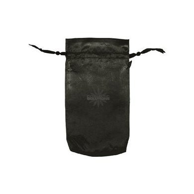 Black large drawstring Sugar Sak toy storage bag with BioShield 75 lining for hygiene and protection.