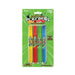 Four-pack of colorful Sweet & Sour Play Pens edible body paints in yellow, red, green, and blue packaging on a green card.