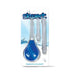 Swert Medium 8 oz douche kit with blue bulb and three clear interchangeable wands in retail packaging.