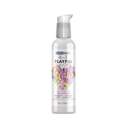 Swiss Navy 4 In 1 Playful Flavors Limited Edition Sweet Hearts 4 Oz. - SexToy.com