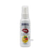Swiss Navy Deep Throat Spray in mango flavor with white spray bottle and red lips graphic on label.