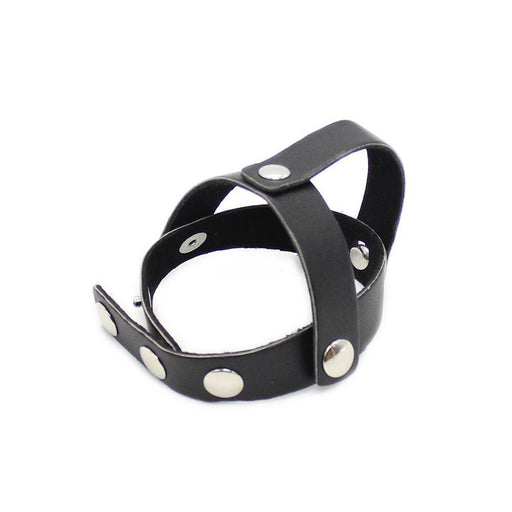 T Style Ball Divider Leather Snap Closure Black | SexToy.com