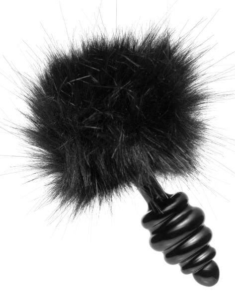 Tailz Bunny Faux Fur Tail Plug Black | SexToy.com