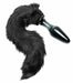 Tailz Midnight Fox Glass Butt Plug With Tail Black | SexToy.com