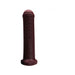 Oxblood red silicone dildo inspired by Amsterdam traffic barriers with triple X design and tapered tip.