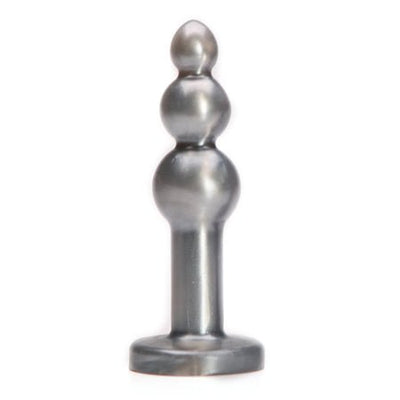 Silver Tantus Bard with graduated bulb design and flared base for safe use.