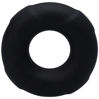 Black soft silicone Buoy C-ring with a smooth, slightly textured surface and circular shape.