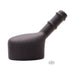 Black silicone convertible head attachment for Tantus Rumble vibrator with ergonomic angled design.