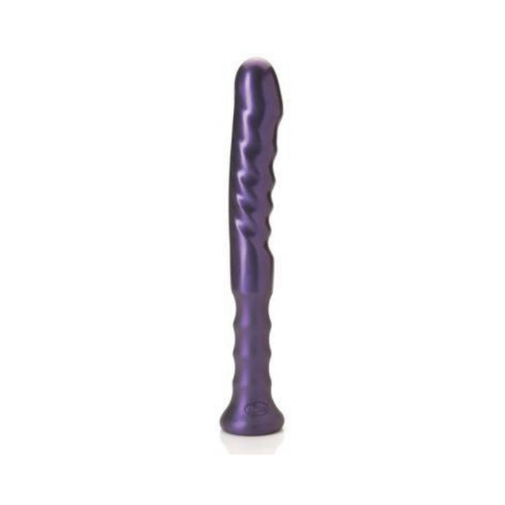 Midnight purple Tantus Echo Handle G-Spot vibrator with ergonomic grip and textured shaft design.