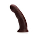 Tantus General Firm dildo in oxblood color with a curved shape and suction cup base.