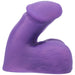Purple silicone packer with realistic texture and curved shape designed for comfortable everyday wear.