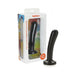 Black Tantus Silk Large dildo made from smooth premium silicone with curved design, shown with its colorful packaging box.