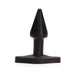 Black tapered Tantus Stud Plug with wide base for secure and comfortable fit.