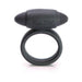 Black Tantus Super Soft Vibrating Ring with removable bullet vibrator on white background.