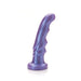 Lavender wave-shaped G-spot vibrator with textured silicone surface and curved tip for targeted stimulation.