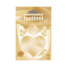 Tastease Sweet Cream edible nipple pasties and pecker wraps in heart shapes with creamy beige packaging.