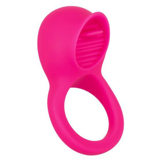 Teasing Tongue Enhancer Pink Vibrating Cock Ring | SexToy.com