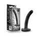 Black Temptasia Twist Small G-Spot dildo with heart-shaped suction cup base next to its packaging box.