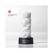 Tenga 3D Polygon reusable stroker with geometric textured design on black base, Red Dot Design Award winner 2012.