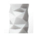Close-up of Tenga 3D Polygon textured surface with geometric polygonal pattern in white material.