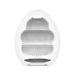 Cross-section view of Tenga EGG Misty II showing dense internal textured surface and flexible outer shell.