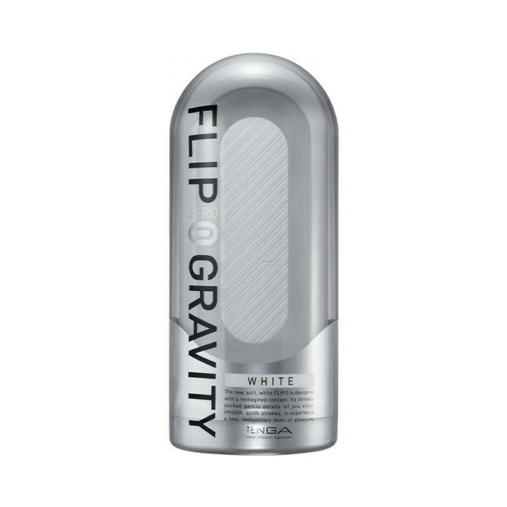 Tenga Flip Zero Gravity Stroker in white with sleek, modern design and clear protective case.