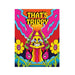 That's Trippy adult coloring book cover with vibrant psychedelic mushroom, smiling flowers, and bold colorful patterns.