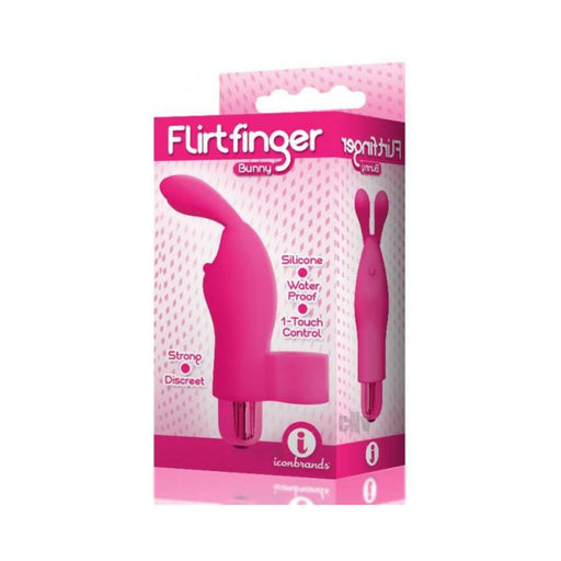 The 9's Flirt Finger Bunny Finger Vibrator Pink | SexToy.com
