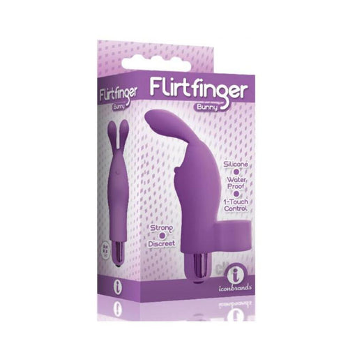 The 9's Flirt Finger Bunny Finger Vibrator Purple | SexToy.com