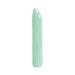 Pastel mint green compact single-speed vibrator with smooth, rounded tip and ribbed base for easy grip.
