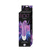 Purple curved G-spot vibrator in black packaging with colorful purple and blue accents, labeled The Beat G-Spot.