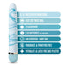 Blue and white marbled vibrator with multi-speed vibrations, twist dial, splashproof, battery operated, and body-safe ABS plastic.