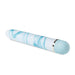 Sleek Blueberry Haze vibrator with smooth blue and white marbled design and twist dial control on a white background.