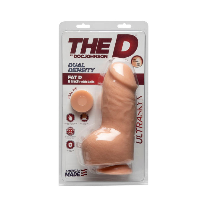 The D Fat D 8 inches With Balls Ultraskyn Dildo - SexToy.com