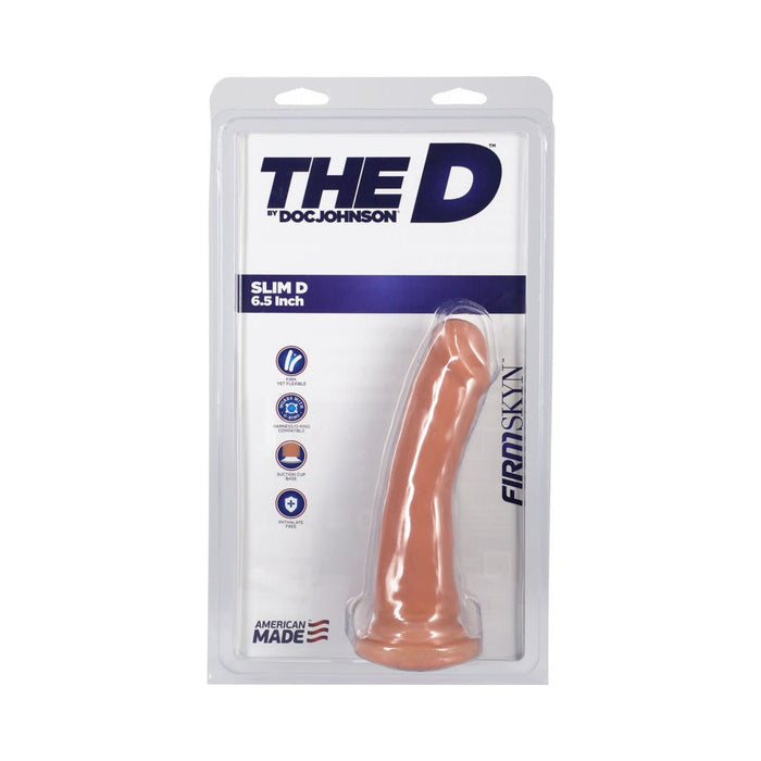 The D Slim 6in Without Balls Firmskyn Vanilla - SexToy.com