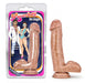 Realistic Latin brown dildo with suction cup base from Loverboy series by Blush Novelties, shown in packaging and standalone.