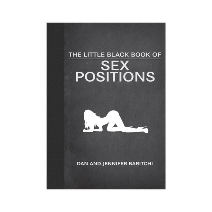 Cover of The Little Black Book of Sex Positions by Dan and Jennifer Baritchi with a minimalist black and white design.