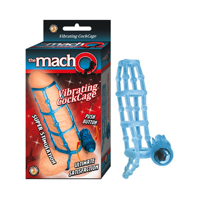 The Macho Vibrating Cockcage,waterproof Blue The Macho Vibrating Cockcage,waterproof Blue