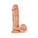 Realistic Latin-toned dildo with suction cup base and detailed texture for versatile use.