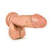 Realistic flesh-toned dildo with suction cup base and detailed texture for versatile use and authentic experience.