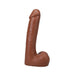 9-inch realistic caramel-colored dildo with detailed texture and suction cup base for hands-free use.