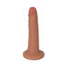 Slim 6-inch realistic dong with suction cup base in natural skin tone, made from high-quality enhanced PVC.