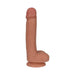 Slim realistic 7-inch flesh-toned dong with suction cup base and detailed balls.