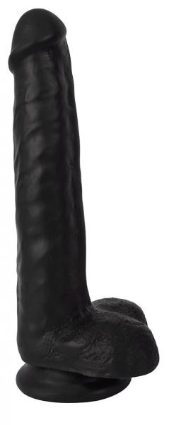Thinz 8 Inch Slim Dildo With Balls - Black | SexToy.com