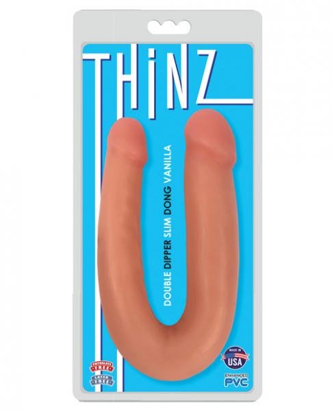 Thinz Double Dipper Slim 13" Dong - Vanilla | SexToy.com
