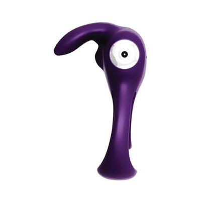 Purple silicone Thunder Dual Cockring with ergonomic design and integrated motor, shown against a white background.