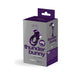 Packaging box of VeDO Thunder Bunny rechargeable dual cock ring in purple with product image and branding details.